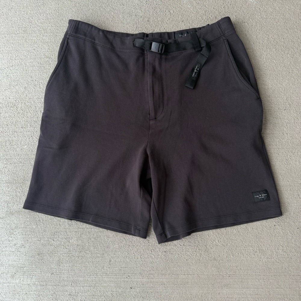 rag & bone New York Men's Black Belted Cotton Shorts Size XL NWT